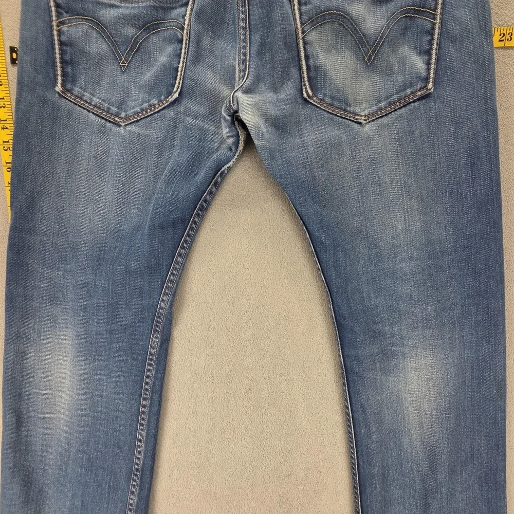 Vintage Levis 506 Jeans Mens Blue Standard Engineered Flap Pockets Fits 32x28